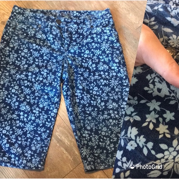 🛍️4/$20🛍️ Code Bleu Patterned Bermuda Denim Shorts - Picture 1 of 12